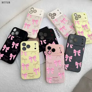 Phone Case: Bow Imitation Liquid Feel Large Window Phone Cases, Suitable for iPhone 17/16/15/14/13/12/11/XS/X Pro MAX, Pro, Plus Series, Protection, Anti-fingerprint, Lightweight, It Is Very Suitable for Halloween, Christmas and Thanksgiving Gifts