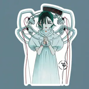 Melancholic Idol Mood Character Art Sua Alien Stage Sticker