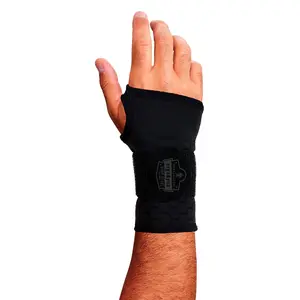 Ergodyne B3168637 Prolix 680 Single Strap Wrist Support Sleeve - Ambidextrous - Extra Large - Black