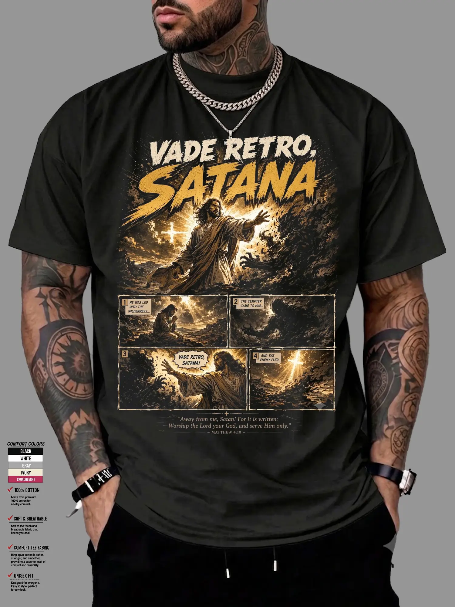 Christian Pop Art T-Shirt Designs | Comic Halftone Streetwear Graphics