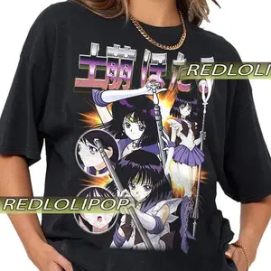 Sailor Saturn Graphic Tee Anime Sailor Moon Shirt Manga Magical Girl Fan Gift Retro Shirt, Gift For Woman and Man Unisex T-Shirt
