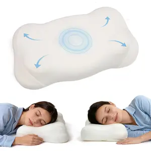 Miyubest Memory Foam Cloud Pillow, Dual Function Multi-Use, Side Abdominal Support, Cool Breathable, Curved Memory Cotton Pillow, Home and Travel