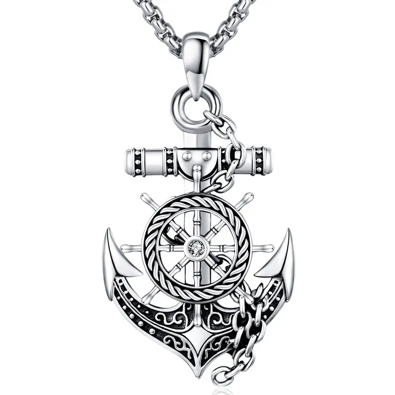 anchor chain necklace x - TikTok Shop