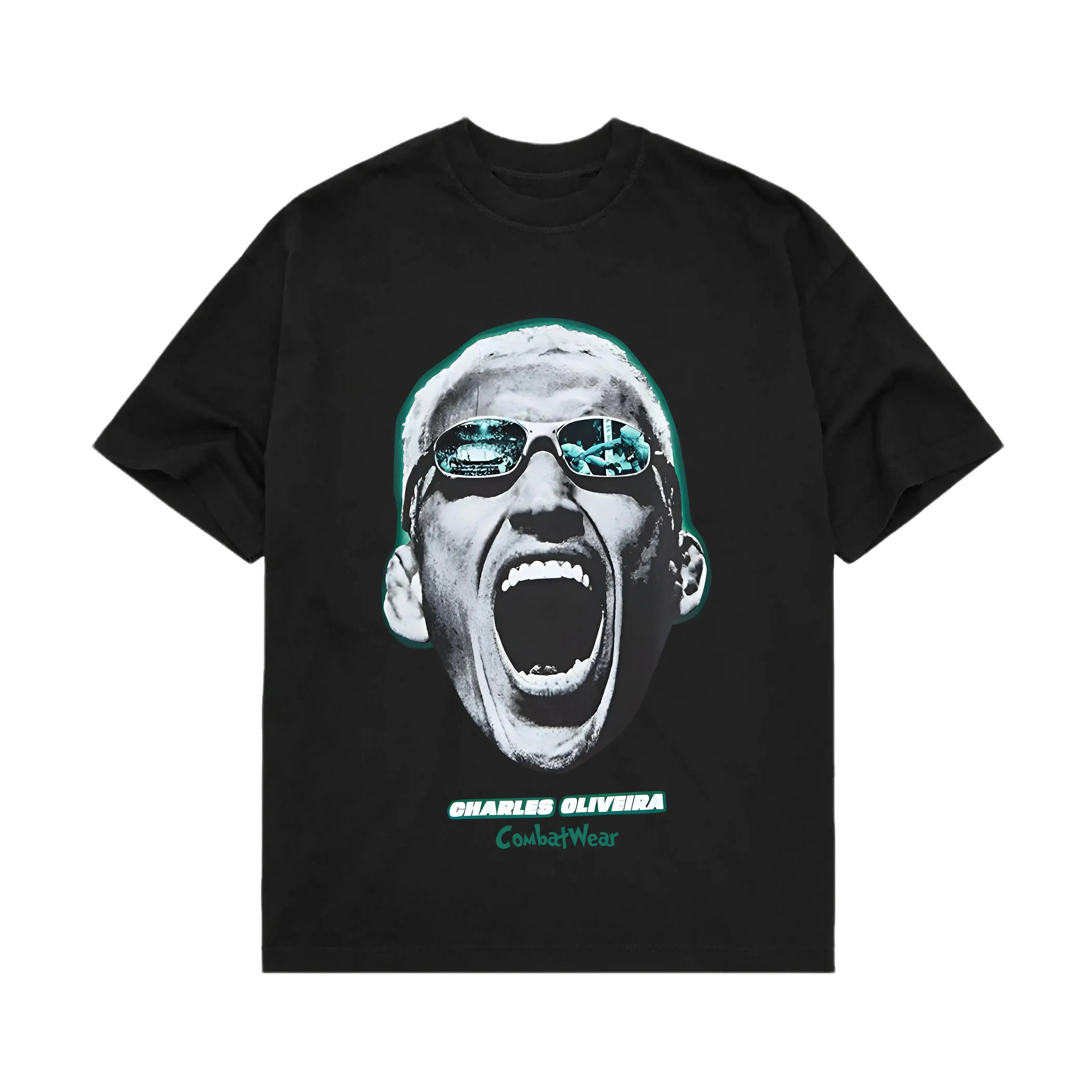 CombatWear Men's UFC Charles Oliveira Oversized T-Shirt, UFC T-shirt, Fighter Tee, Boxer Shirt, Sports Shirt