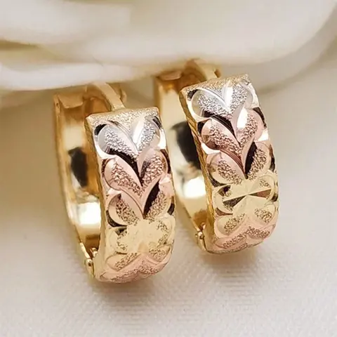 Vintage Copper Earrings for Women, Party Jewelry Gift Set, All Season Fashionable Jewelry Accessories, Unique Design, No Choking Hazard, Elegant Minimalist Earrings, Statement Minimalist Hoops, Hoop Shape Earrings, Hoop Earring Sets