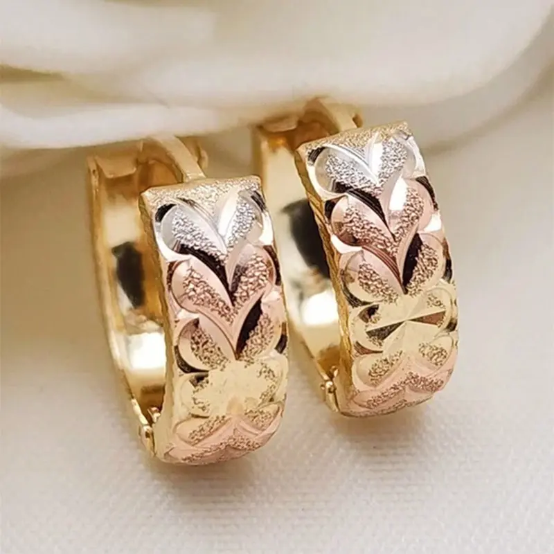 Vintage Copper Earrings for Women, Party Jewelry Gift Set, All Season Fashionable Jewelry Accessories, Unique Design, No Choking Hazard, Elegant Minimalist Earrings, Statement Minimalist Hoops, Hoop Shape Earrings, Hoop Earring Sets
