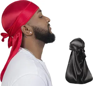 Forcewave 2 Pieces Silky Durag Pack for Men Women Waves, Premium Satin Deluxe Du-Rag ForceWave