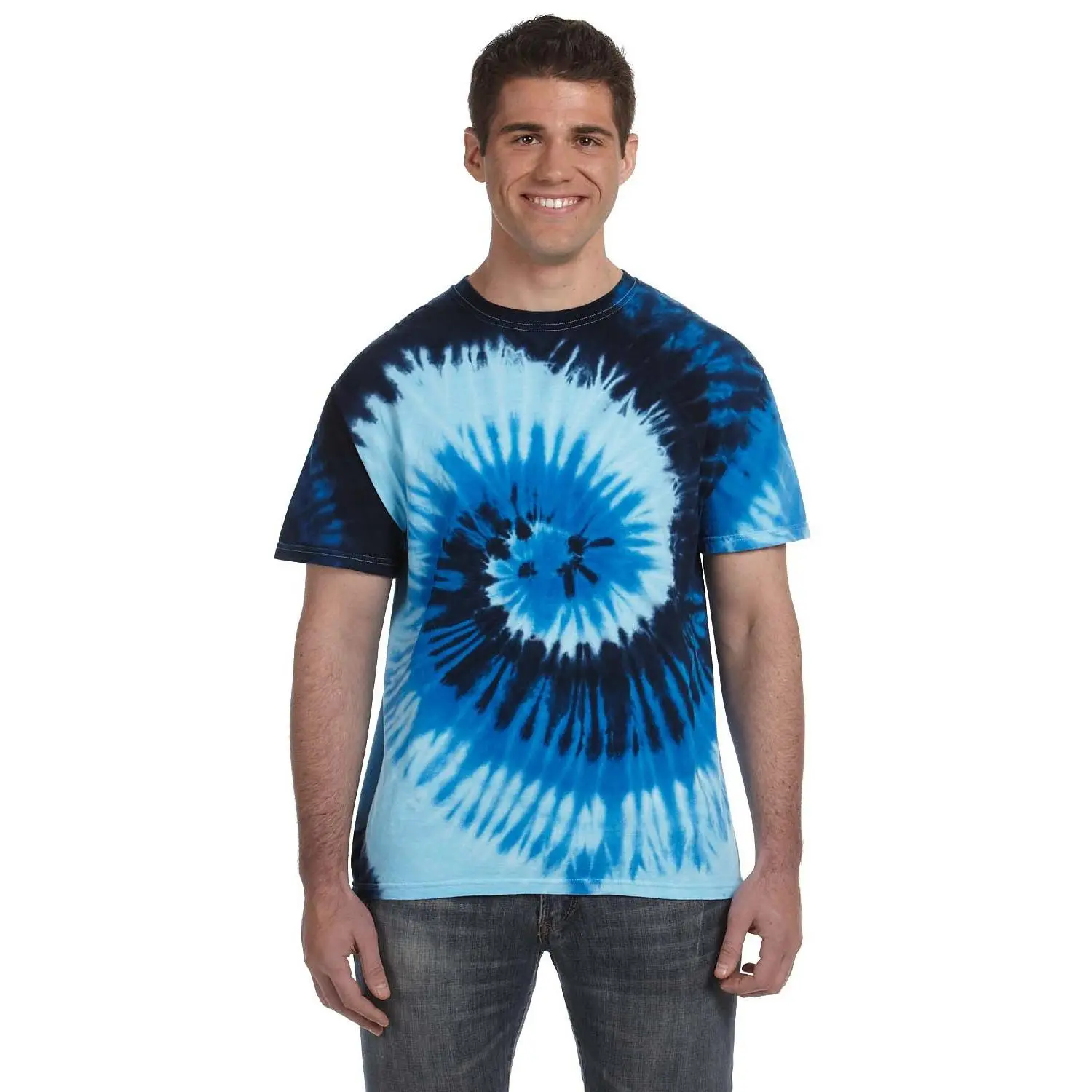 Dyenomite 200MS Rainbow Spiral T-Shirt - Classic Design with Rainbow Colors and Unique Spiral Pattern