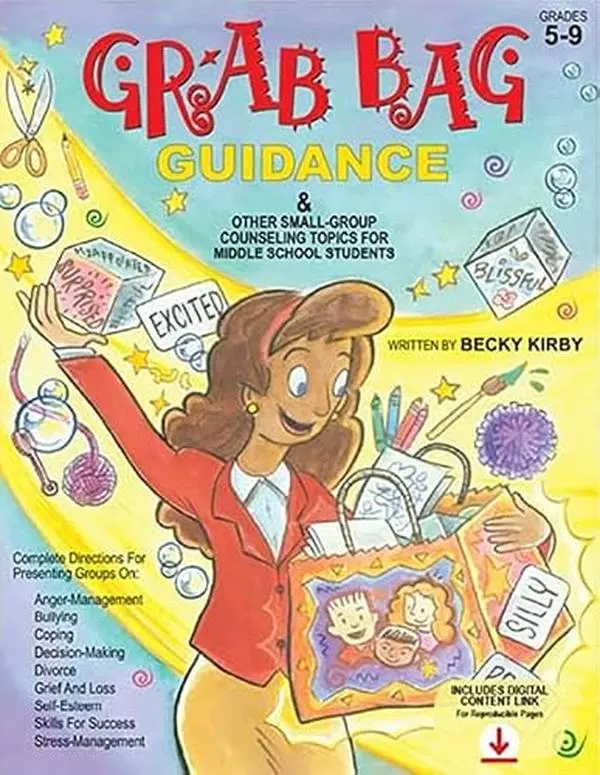 USED Book - Grab Bag Guidance: And Other Small-Group Counseling Topics for Middle School Students by Becky Kirby (Paperback) - english