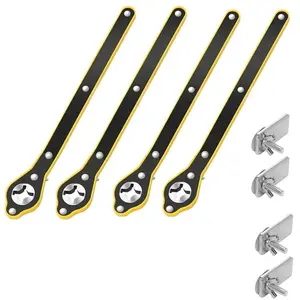 4pcs Jack Ratchet Wrench - Scissor Jack Lug Wrench,Lift Speed Handle Tool Auto Jack Ratchet Wrench Car Jack Lug Wrench for Travel Motorcycle