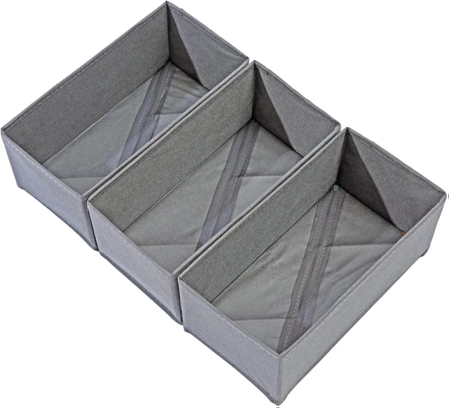 \3-Pack Sock & Underwear Drawer Organizers – Foldable Closet Storage Boxes for Dresser & Cabinet Use