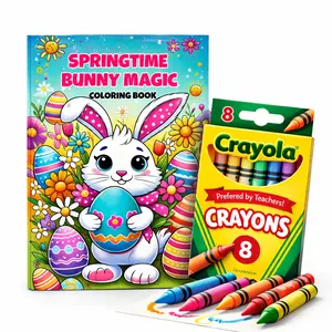 Bundle: Springtime Bunny Magic Coloring Book – Soft Cover Special Edition | Easy & Cute for All Ages!