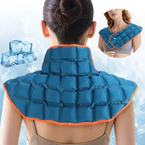 Reusable Ice Pack for Neck Shoulders, Upper Back Discomfort Large Shoulder Ice Wrap, Polymer Resin Cold Hot Compress Care, Self-Water Absorbing Design,Ideal for Post-Workout Recovery