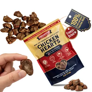 Nibble & Nourish Freeze-Dried Chicken Hearts Dog & Cat Treats – Single Ingredient Raw Pet Treats, Made in USA, High-Value Organ Meat for Training, Meal Toppers & Everyday Rewards, No Fillers or Preservatives (3 oz)