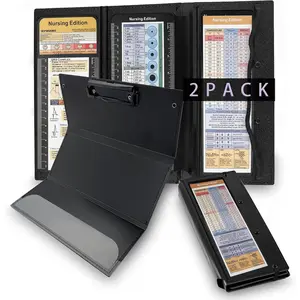 2Packs  Clipboard Foldable, Black Nurse Clipboard for  Profession