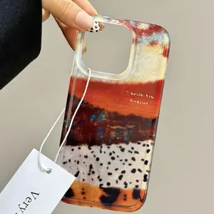 for iPhone 16/15/14/13/12/11 Pro Max, Color-Matching Color Block Design Pattern Mobile Phone Case, Fashionable and Beautiful, Perfect for Valentine's Day Gift