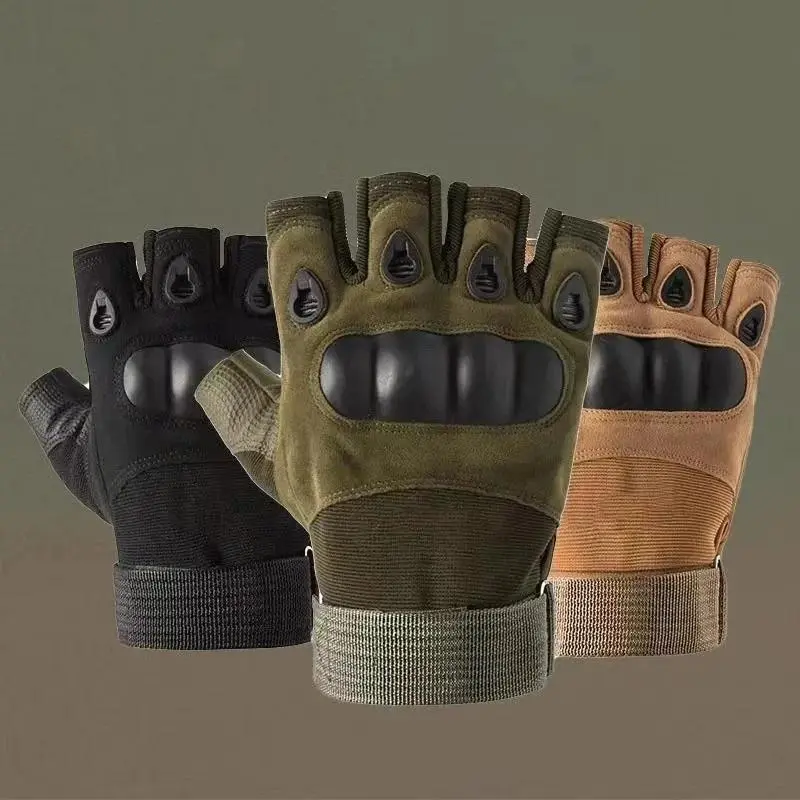 Half-Finger Tactical Cut-Protective Anti-Injury Gloves - Breathable, Anti-Skid, Wear-Resistant, Long-Lasting, Reliable Outdoor Gear for Hunting, Training (Luggage & Bag DIY Accessories with Longevity, Reliability)