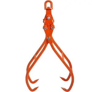 Father's Day Gift VEVOR Timber Claw Hook, 36 inch 4 Claw Log Grapple for Logging Tongs, Swivel Steel Log Lifting Tongs, Eagle Claws Design with 3307 lbs/1500 kg Loading Capacity for Tractors, ATVs, Trucks, Forklifts