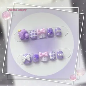 Kids' Short-Length Press-on Nails – Non-Toxic & Odor-Free | New Luxurious Whitening Finish