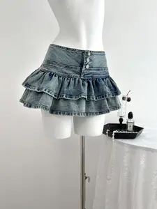 New 2026 Fashion Versatile Denim Skirt for Women, Trendy Spring Summer, Breathable Comfortable Elastic Elegant Fitted Short Dress