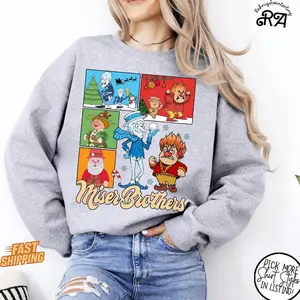 Miser Brothers Heating And Cooling Sweatshirt, Miser Brothers Too Much Shirt, Heat And Snow, Miser Brothers Christmas, Snow Miser,Heat Miser