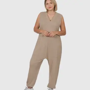 PLUS SLEEVELESS HAREM JUMPSUIT