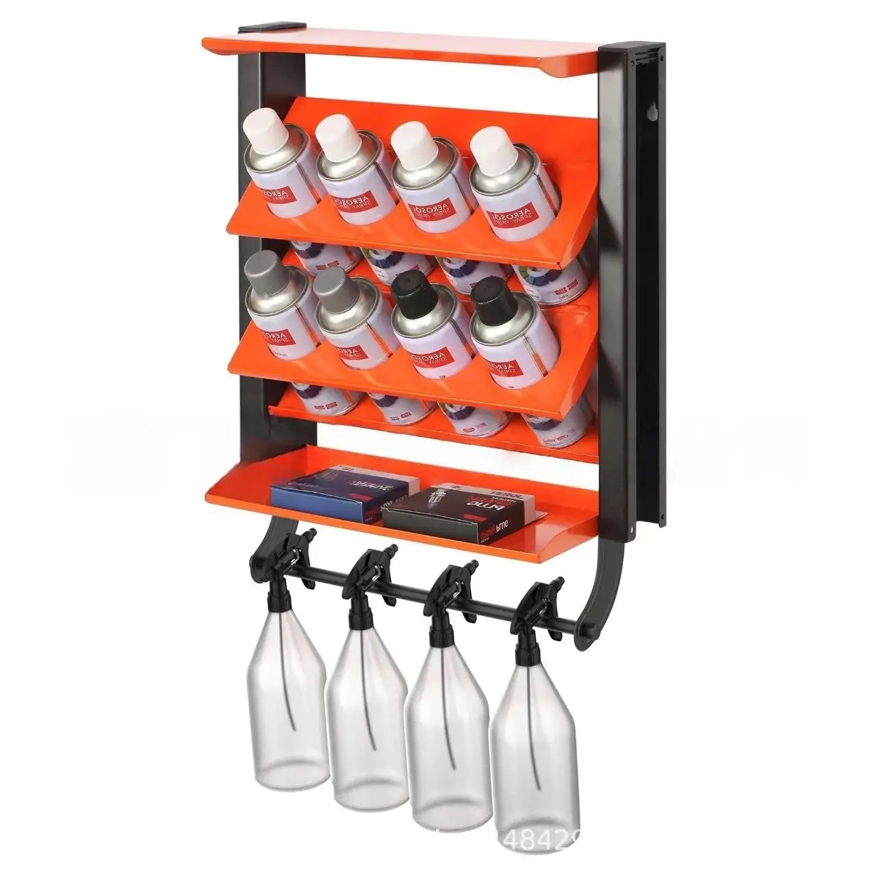 Hanging Metal Spray Can Rack - Sturdy, Heavy-Duty Wall-Mount Organizer for Organizing Tools in Home Garage, Small Areas