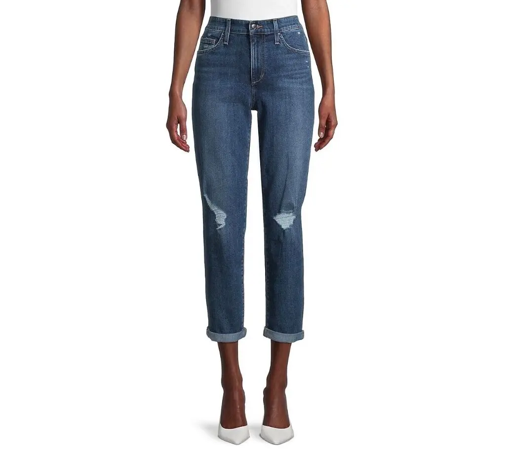 JOE'S JEANS Niki Distressed Boyfriend Jeans 25 Button Womenswear