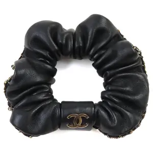 Pre-owned CHANEL Others Small Leather Goods COCO Mark Chain Hair Accessory Scrunchie