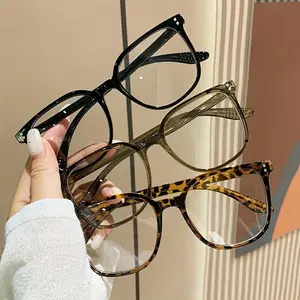 3pcs Square Frame Clear Lens Glasses - Fashionable & Casual, Blue Light Blocking Computer Eyewear for Men and Women