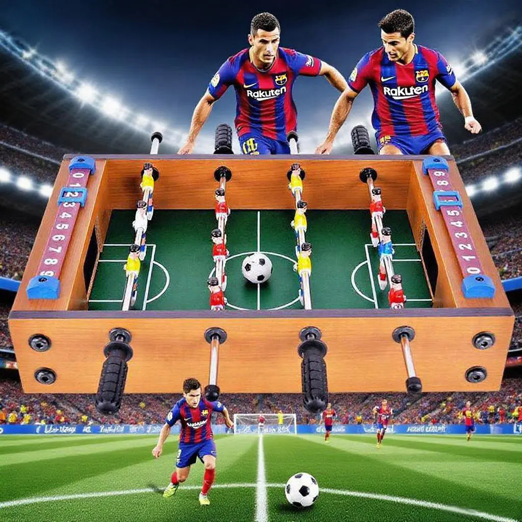 Mini Wooden Tabletop Football Game Set with Mini Balls, Indoor Outdoor Fun for Kids & Adults, Family Competitive Board Games Accessories