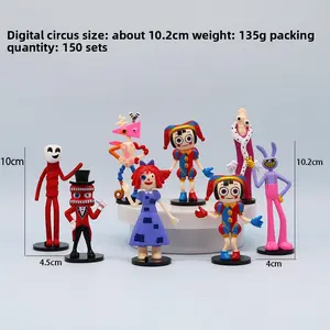 8 Styles The Amazing Digital Circus Figures Rabbit Clown Doll Cartoon Model Cake Topper Desktop Ornament Anime Peripheral Collectible Gift
