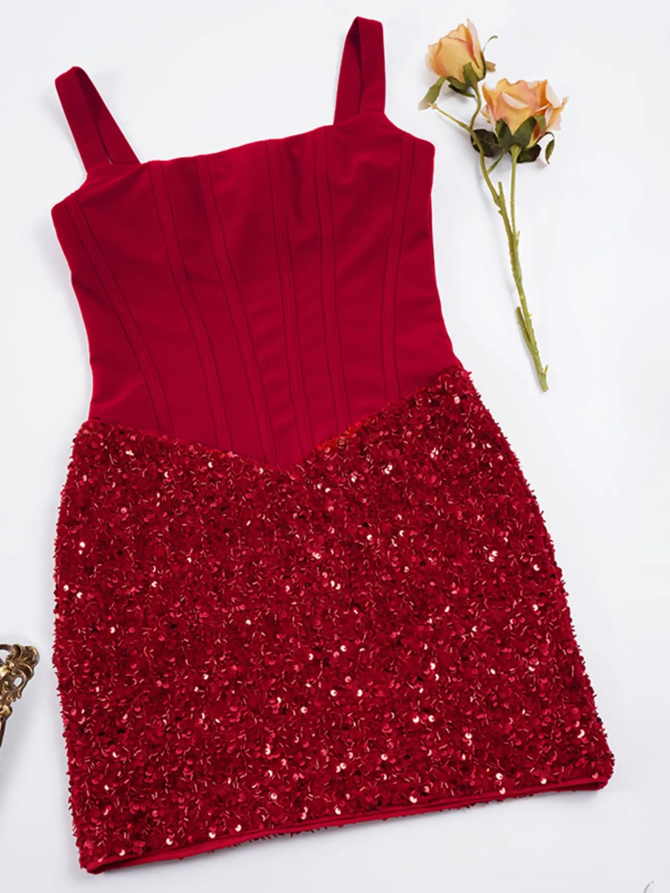 white christmas dresses Merry Christmas Sequin Dress main image 0