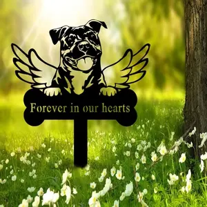 CIFbuy Memorial Pet Grave Marker Stake for Dog Sympathy Garden Decor Metal Sign
