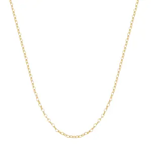 Children's curb chain, 1x1 link, 18k gold plated, hypoallergenic.