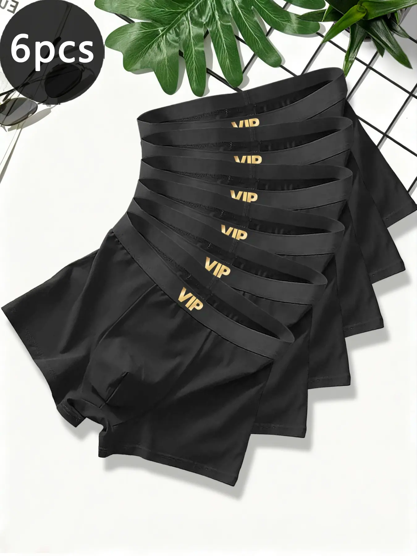 6-pack, men's Underwear, Boxers, Elastic boxer sports underwear, VIP black men's underwear, sizes XS-XXL men's boxer briefs, Underwear sets, Stretchy Sports Underwear, Sporty Underwear