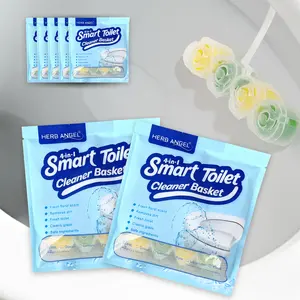 4-in-1 Rim Hanger Toilet Bowl Cleaners 4-Rose （home essentials）Hanging Toilet Ball for Effective Cleaning 5 Bags Total Toilet Hanging Basket