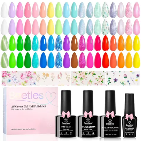 Beetles 36Colors Gel Polish Set【Base & Top Coat&Color Gel&Manicure Tool&Decoration】DIY Nails at home gift Cosmetic Glitter #TikTokShopBacktoSchool