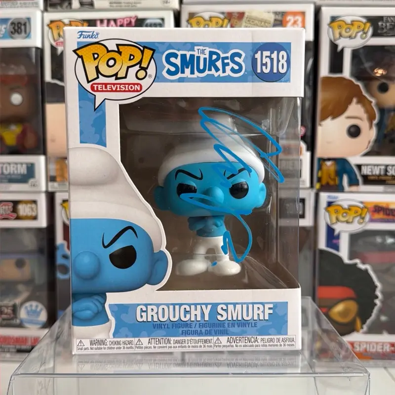 Grouchy Smurf signed by George Lopez