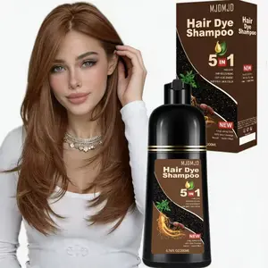 Light Brown Hair Dye Shampoo, 5-in-1 Long-Lasting Hair Color Shampoo with Herbal Ingredients, Instant Natural Coloring & Nourishing Formula, Easy At-Home Application for Women & Men, Portable Travel-Friendly Design, 6.76 Fl Oz