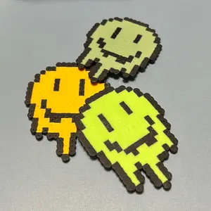 Drippy Smily Face Perler Keychain or without Perler