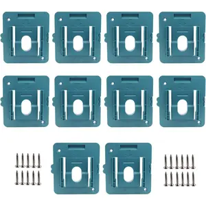 Holder for Makita 18V ,Wall Mount  Storage Organizer for BL1830 BL1840 BL1850 BL1860 for Work Van,Shelf,Toolbox (10 Pack,w/20 Screws,No )