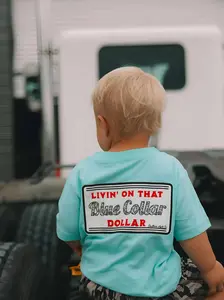 Youth Living On That Blue Collar Dollar Shirt,  Short Sleeve Cotton Shirt, Working Class Shirt, Casual Wear, Gift For Son And Daughter