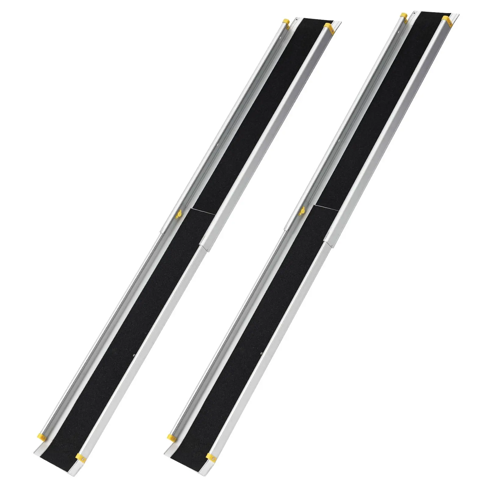 GARVEE Wheelchair Ramp Set - 1 Pair 6 FT Aluminum Alloy Telescoping Portable Ramps with Adjustable Locks, Anti-Slip Film Surface, Storage Bag, 600 Lb Weight Capacity for Steps