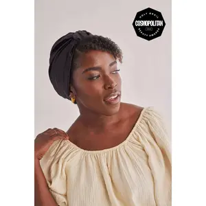 All Silk Turban - Black