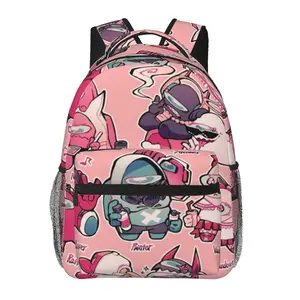 Among Us backpack with large capacity — laptop backpack for daily commuting, business, and hiking; cartoon casual Among Us merchandise travel daypack/school bag for kids, women, men, and gift giving
