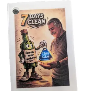 Recovery Card Keychain -  Celebratory Accessory for Sobriety Milestones