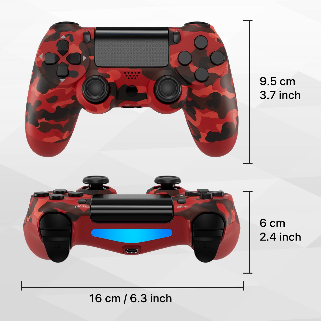 Wireless Game Controller For PS4 PC Android iOS, With Double Vibration, Six Axis Gyro, Classic layout, Touch Pad, Speaker, PS4 accessories