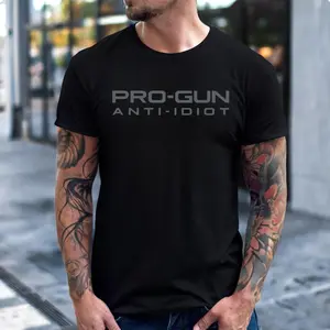 Pro-Gun Anti-Idiot Black Shirt – Freedom Mindset Graphic Hoodie for Men, 2A Apparel