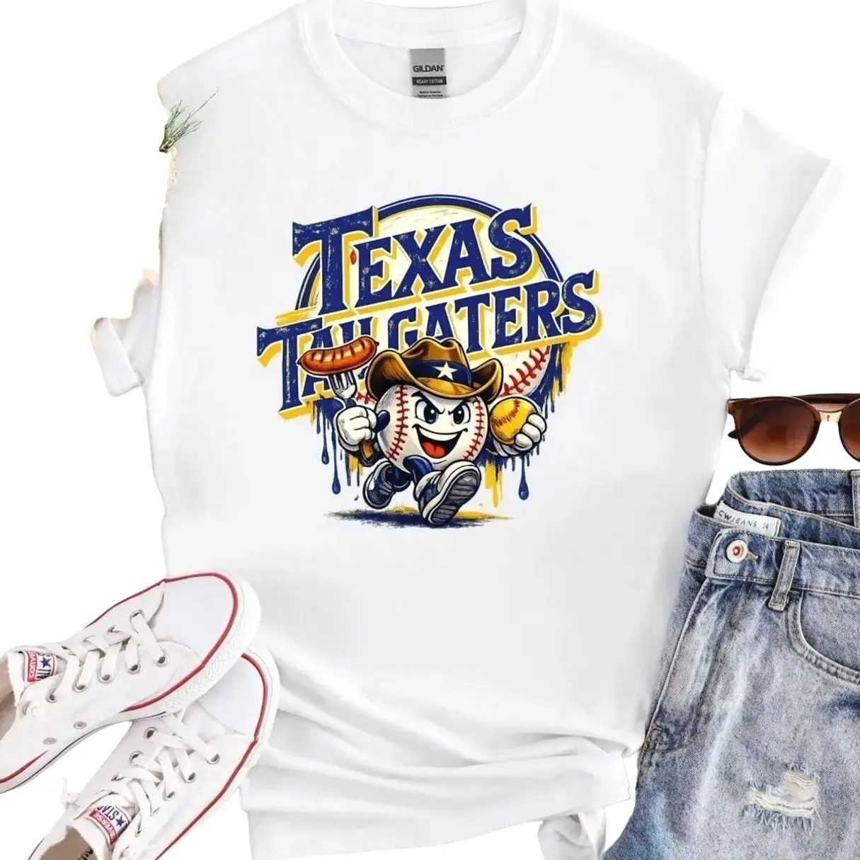 Texas Tailgaters Game Day Shirt, Vintage Baseball Tee for Fans, Tailgate Tshirt, Unisex Baseball Game Gift, Baseball Fan Gift